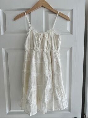 Abercrombie Tie Front Lace Mini Dress